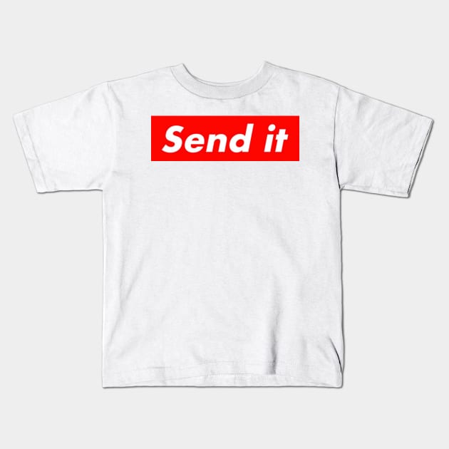 send it Kids T-Shirt by Biscuit25